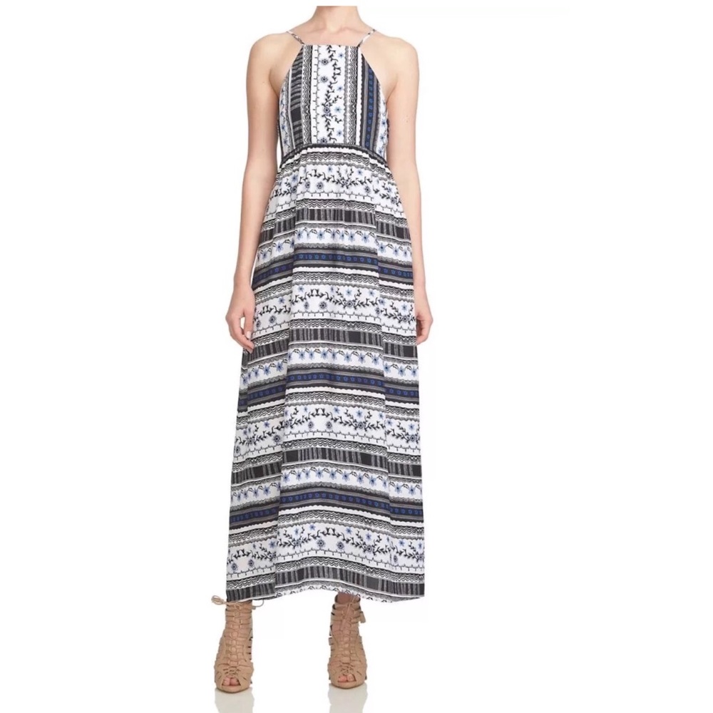 CeCe RIVIERA STRIPE-PRINT MAXI DRESS ~ NWT - Picture 2 of 5